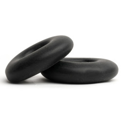 Sport Fucker Lot de 2 Cockrings souples Stacker 20 mm Noirs